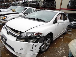 2008 Honda Civic EX-L White Sedan 1.8L Vtec AT #A24874